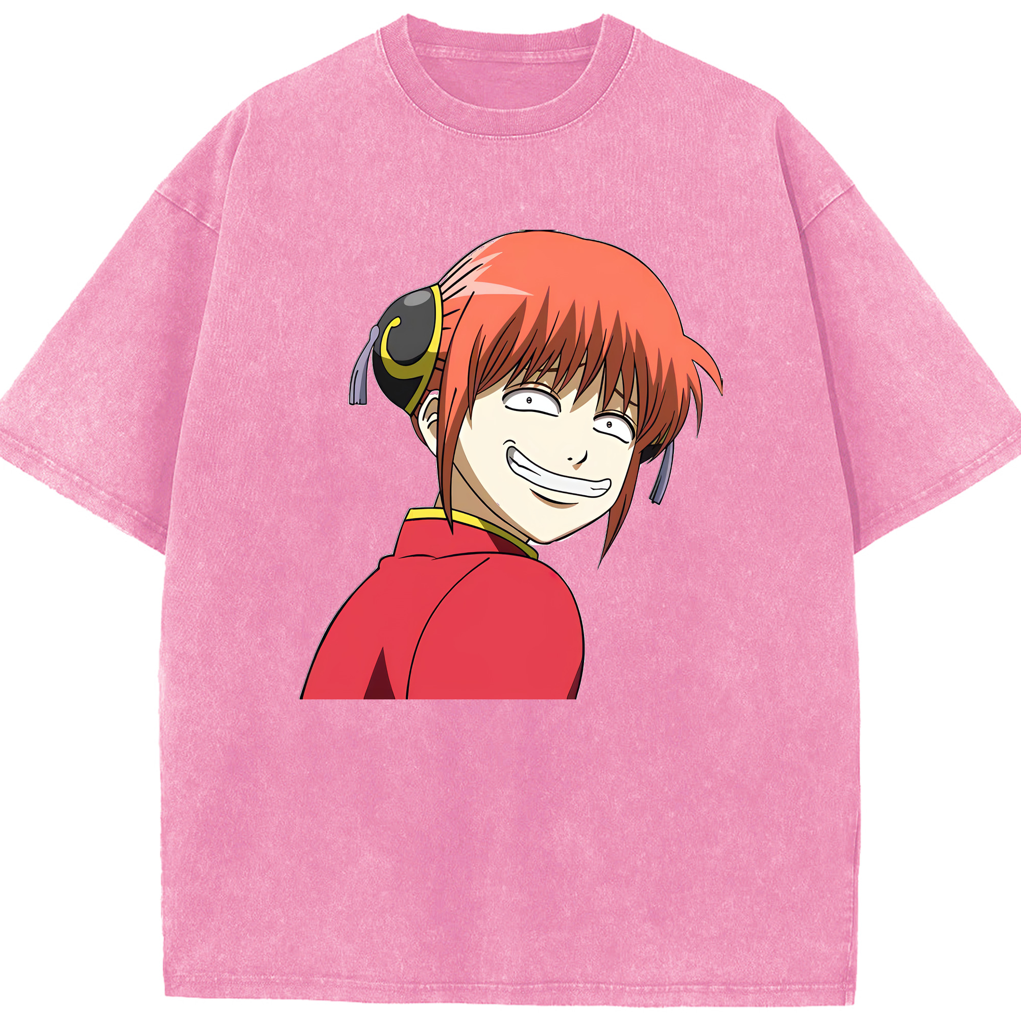（画像用） ぎんたま 坂田銀時（さかたぎんとき） 神楽 志村新八（しむら しんぱち） GINTAMA Sakata Gintoki Kagura Shimura Shinpachi 綿100% ヴィンテージ風 半袖Tシャツ（フロントプリント）